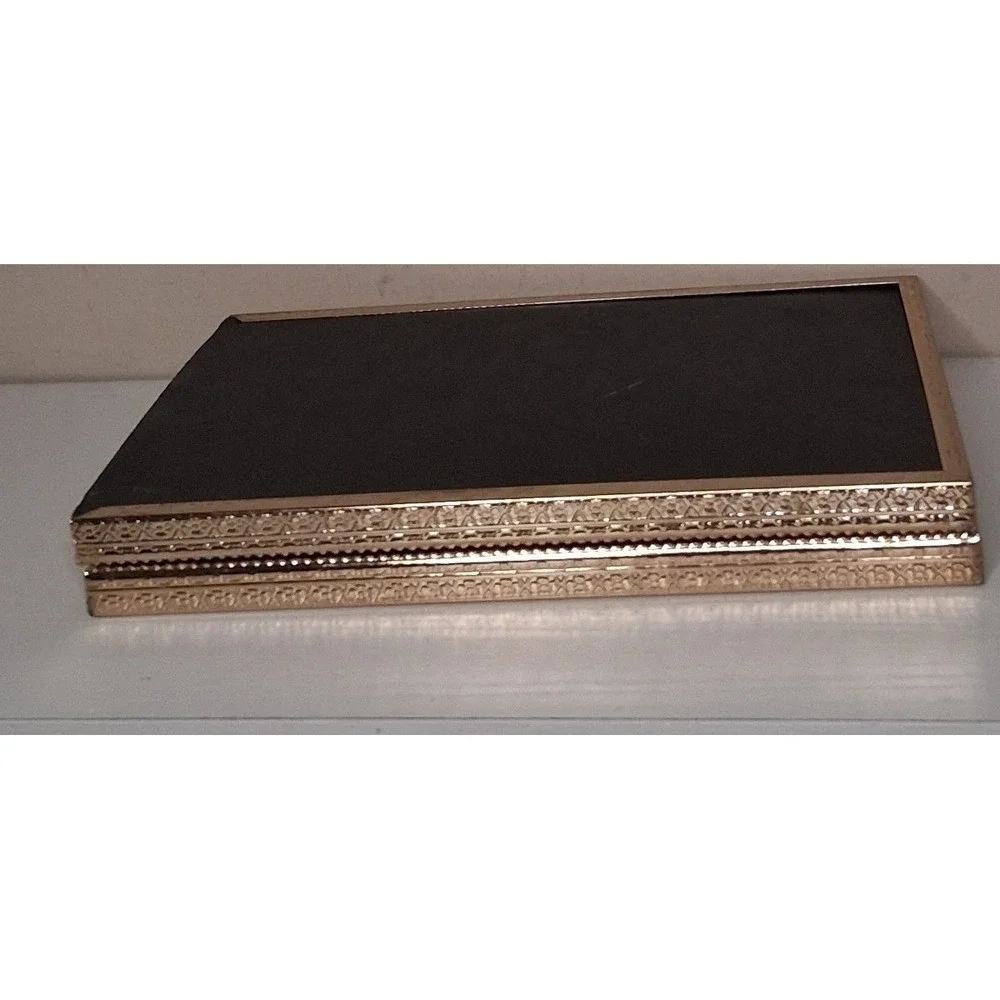 Vintage Gold Tone Hinged Double Picture Frame 4.5